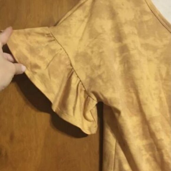 CES FEMME TIE-DYE BUTTON TIE FRONT TOP XL-EUC - Picture 4 of 8